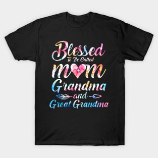 Blessed To Be Called Mom Grandma Great Grandma Mother's Day T-Shirt